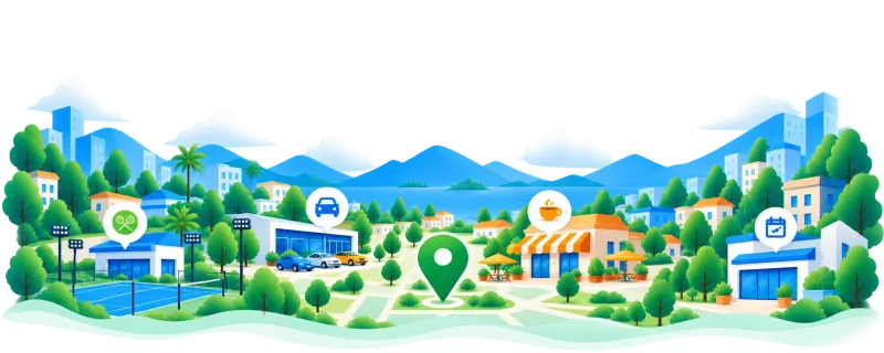ShopNodes Go business discovery screen